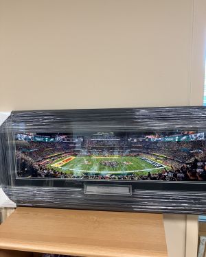 Eagles 2025 Super Bowl LIX Champions 44×20 Panoramic Print Framed