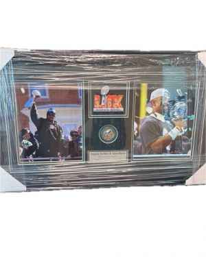 Saquon Barkley/Jalen Hurts Eagles Super Bowl LIX Champion Collage Framed