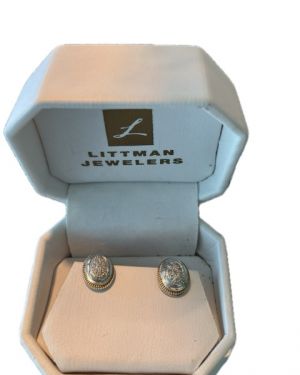 14k & Sterling Silver Effy Pave Diamond Earrings