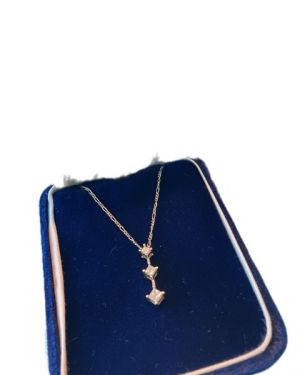 14k Yellow Gold & Diamond “I love you” Necklace, 24″ Chain