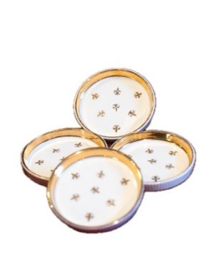 4 Fleur-de-lis Coasters